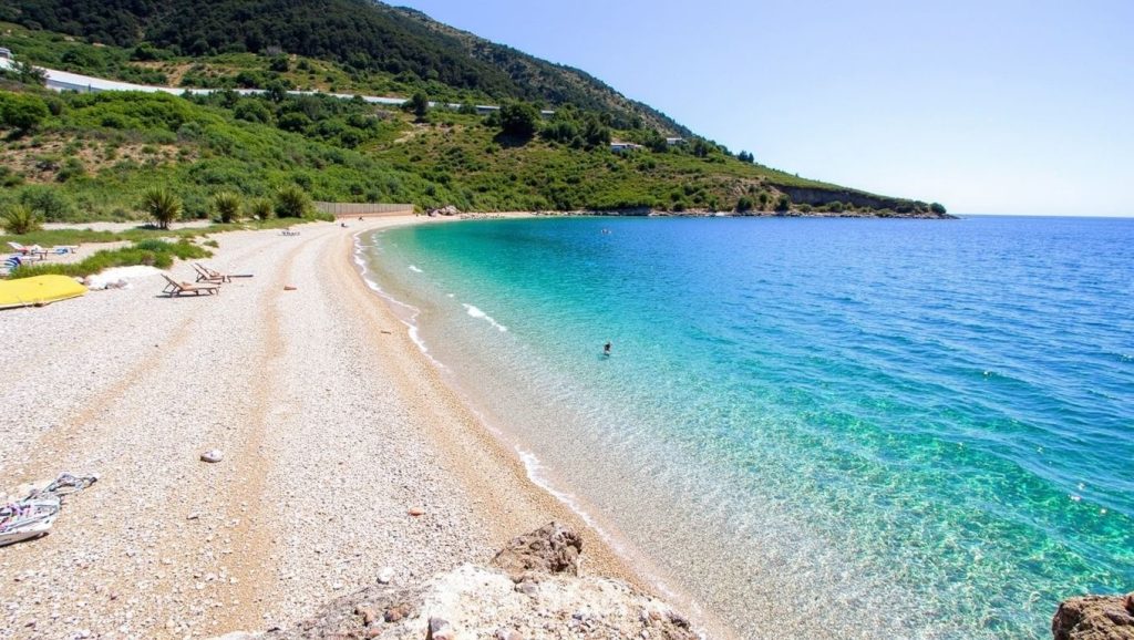 Orilla tranquila de Martinica, playa de Croacia