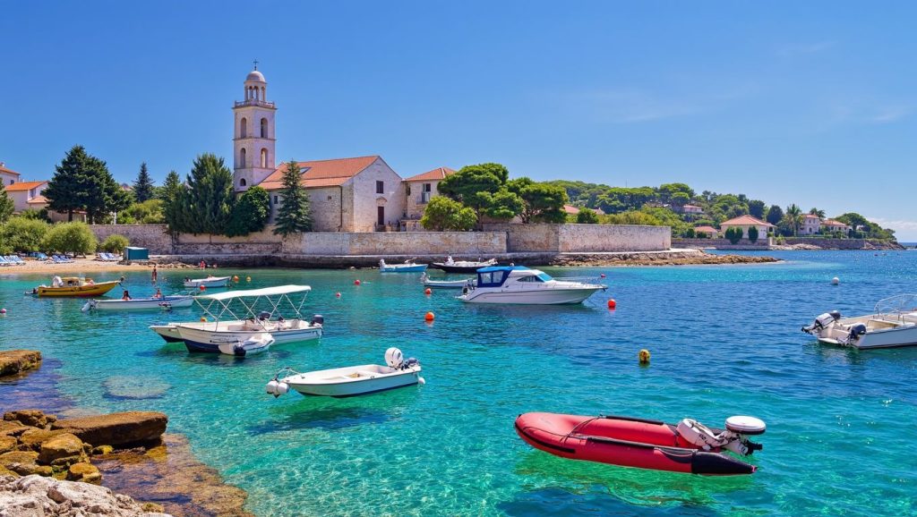 Amplio horizonte marino en Martinica, Croacia