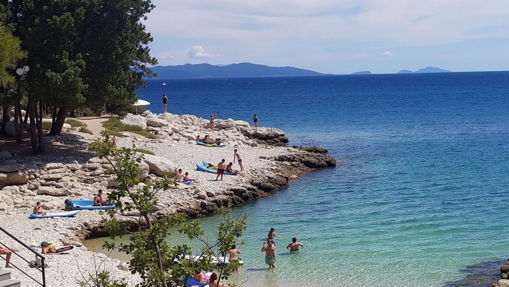 Olas rompiendo en Maslinica, Općina Jelsa