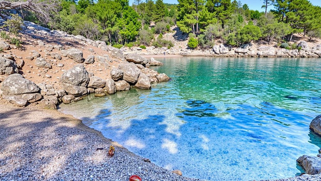 Vista del litoral en Maslinica, Općina Jelsa