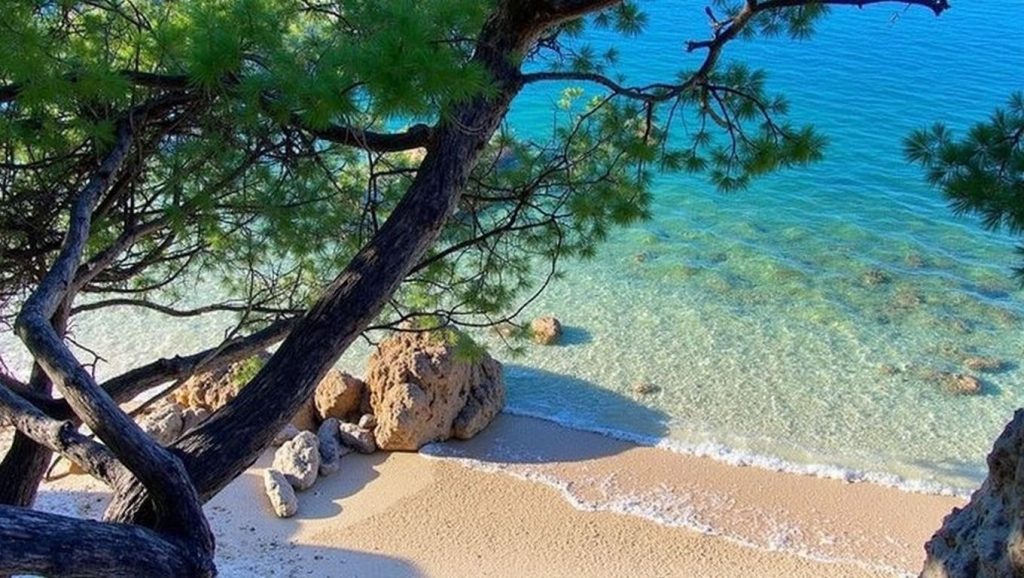 Vista del entorno de Mavrela, Croacia, Croacia
