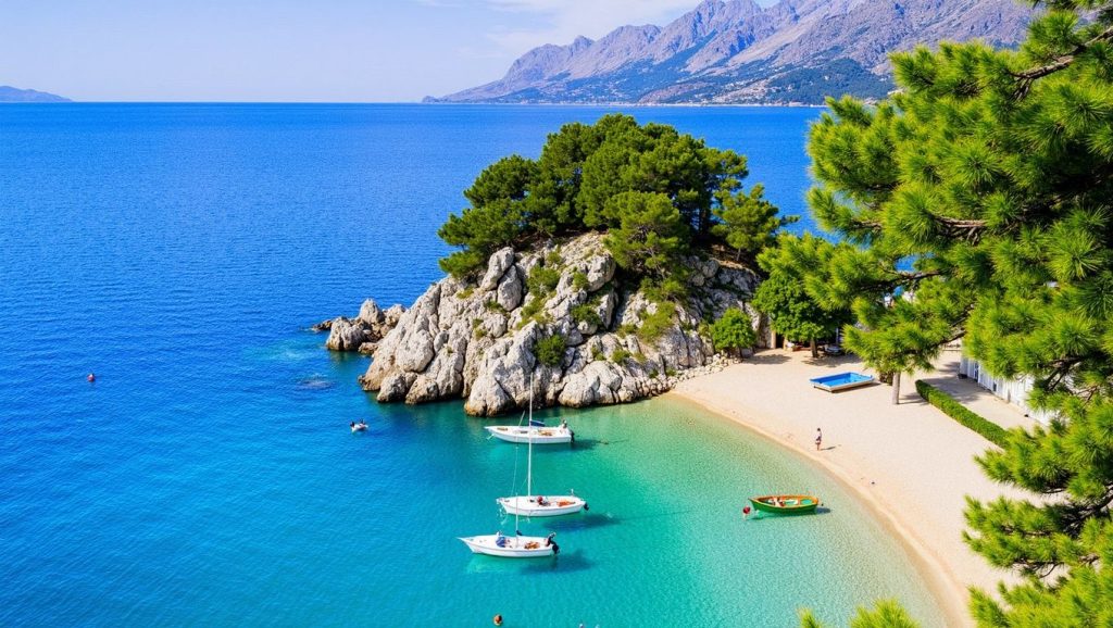 Costa de Croacia desde Mavrela, Croacia