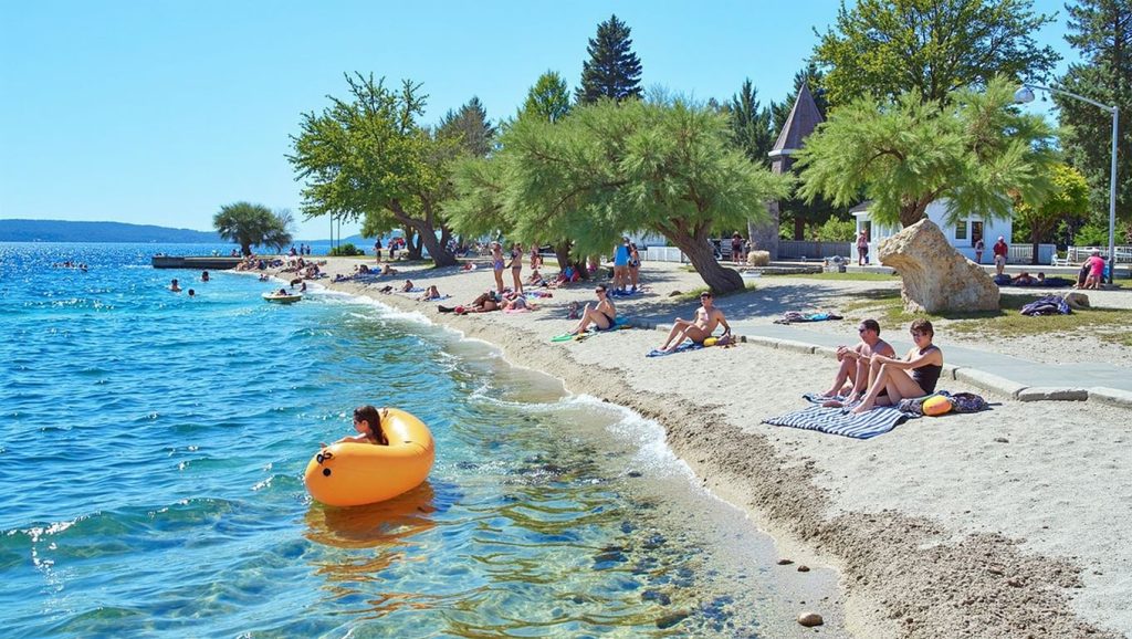 Oleaje en la orilla de Miljenko i Dobrila, costa de Croacia