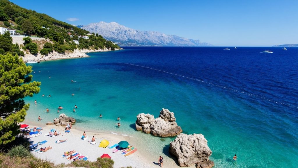 Vista del litoral en Miljenko i Dobrila, Croacia
