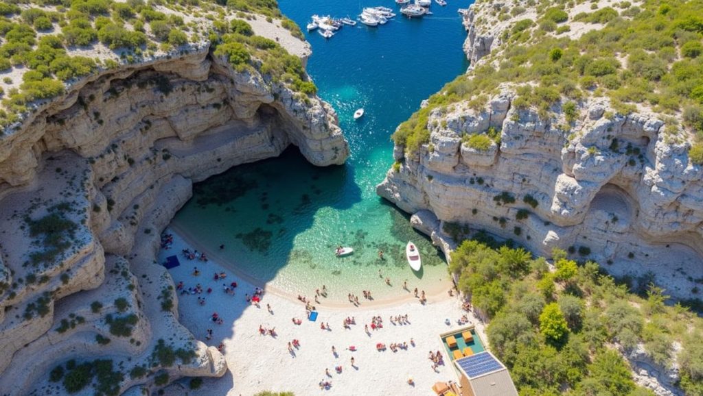 Arena fina en Mlin, Grad Komiža, Vis