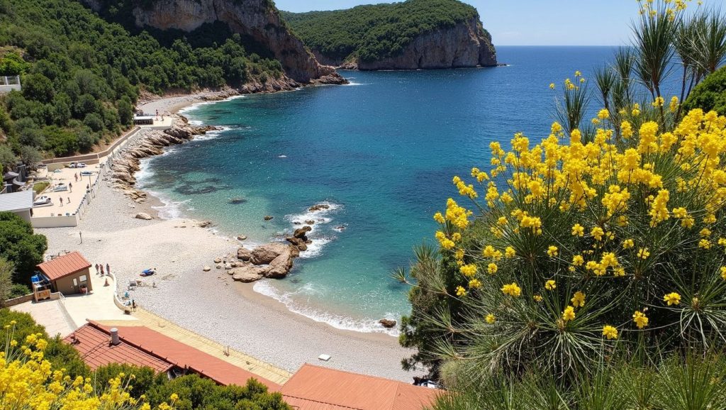 Arena y orilla en Mogren 1, Budva, Montenegro