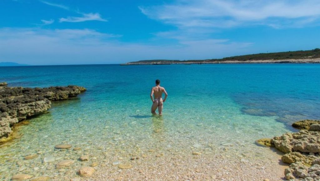 Costa de Trstenik desde Nudist beach, Croacia