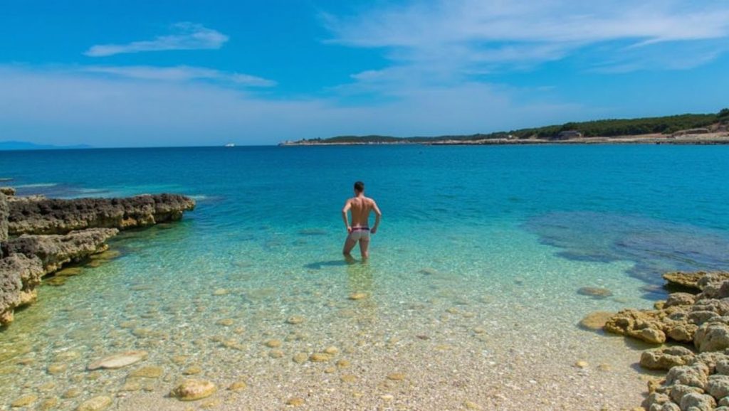 Costa de Trstenik desde Nudist beach, Croacia