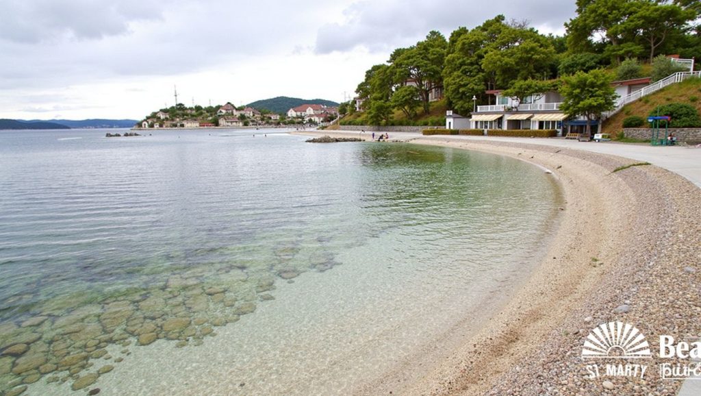Vista del litoral en Ovčice, Croacia