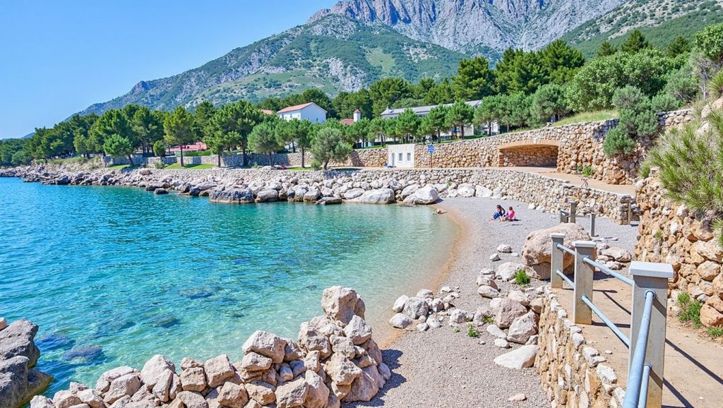 Agua y arena en Paklina, Croacia