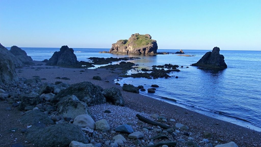 Vista del litoral en Palaiokastra Beach, ?