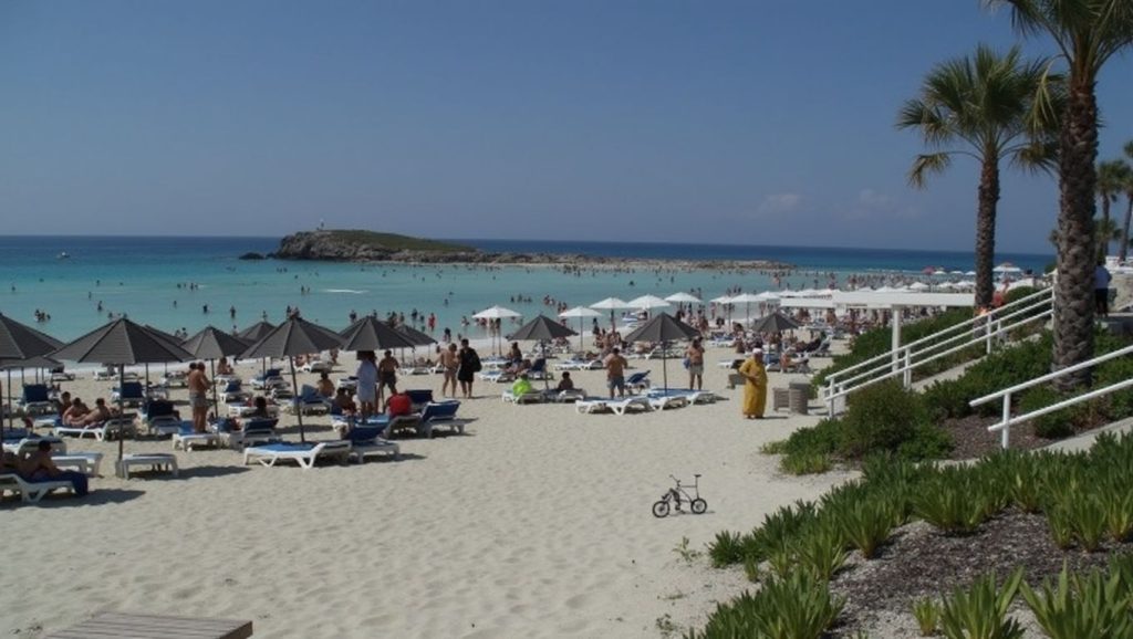 Vista amplia de Panagies Beach en ?, Chipre