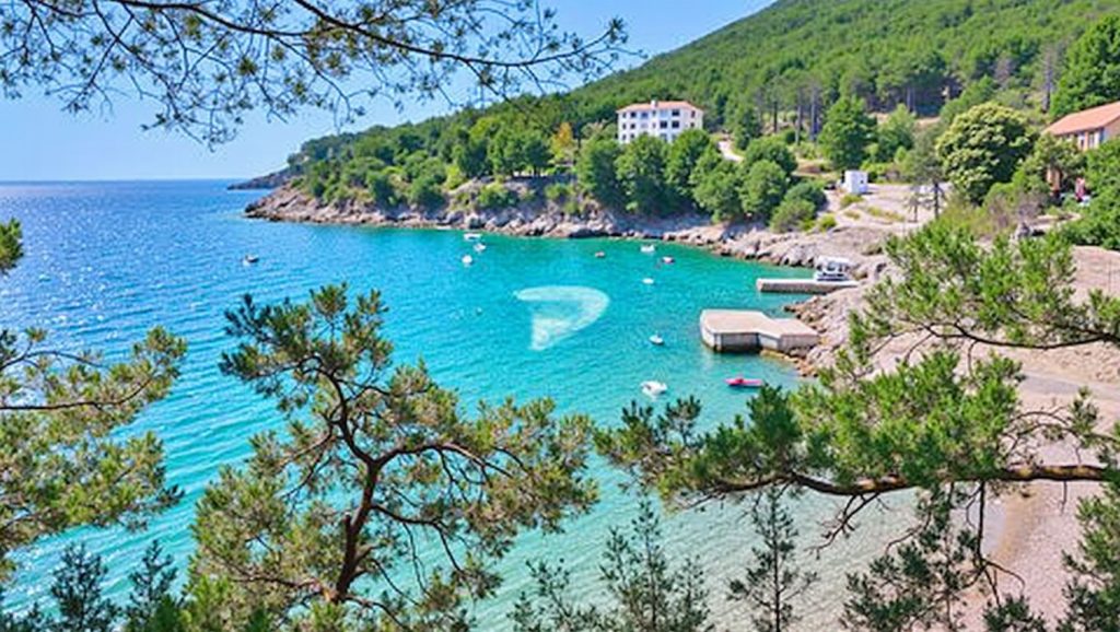 Olas rompiendo en Petarčica, Croacia