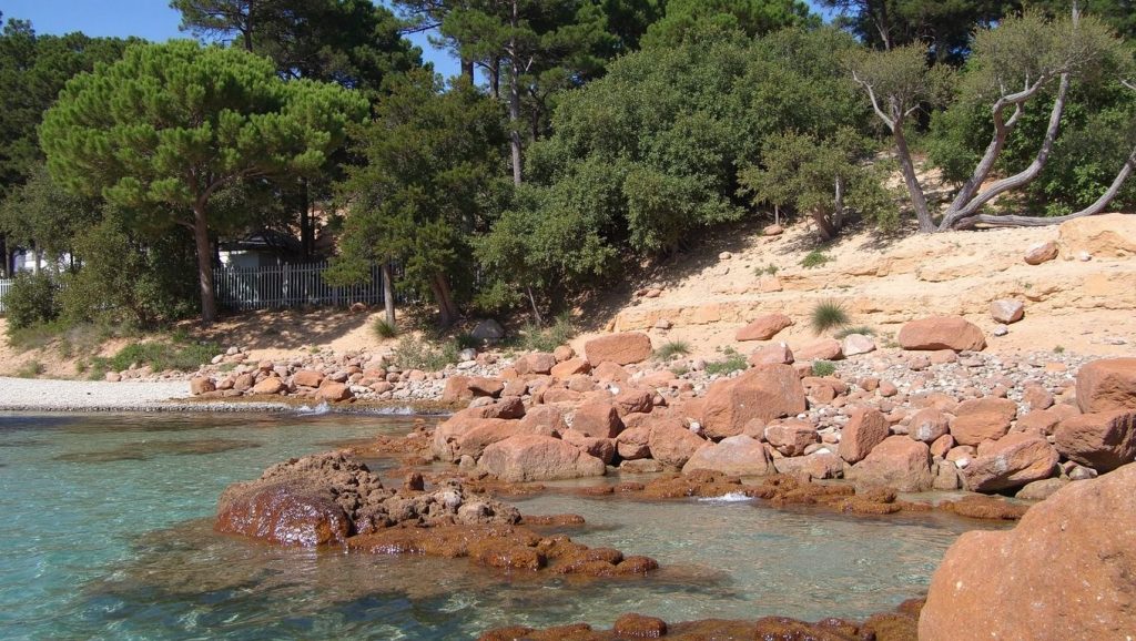 Vista del litoral en Piatannaccia, Ajaccio