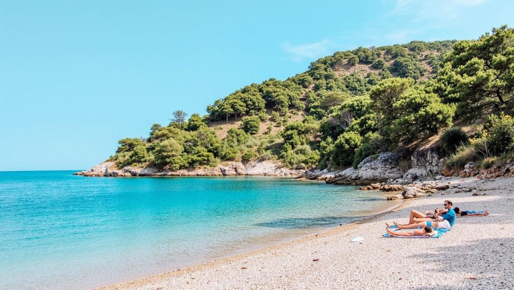 Vista del entorno de Pizdica, Grad Komiža, Vis