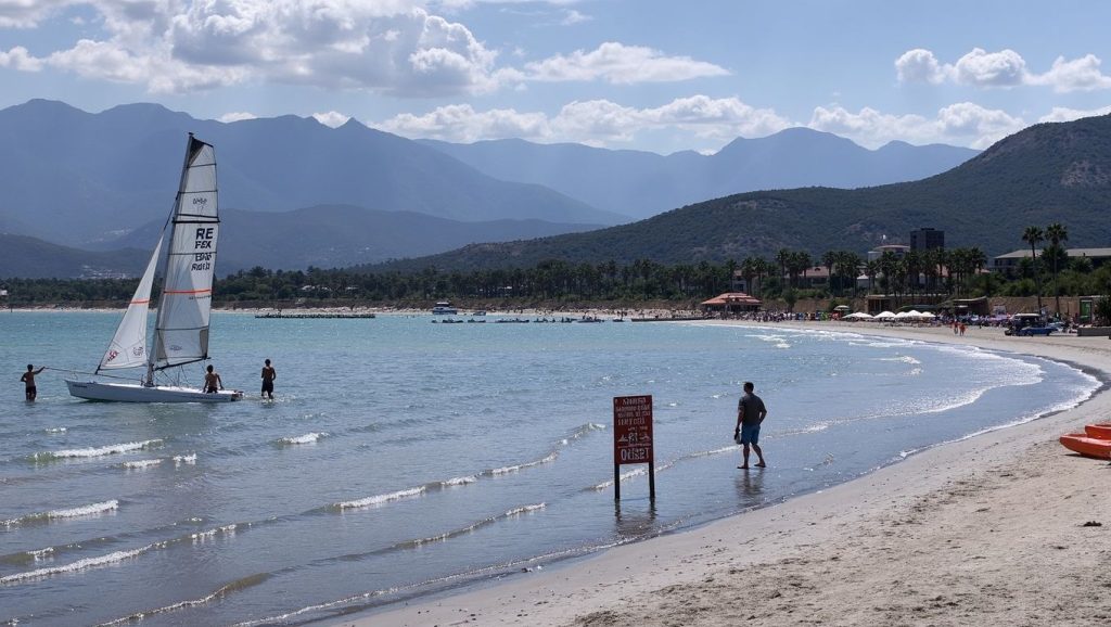 Panorámica de Plage Abbartello con cielo despejado, Propriano