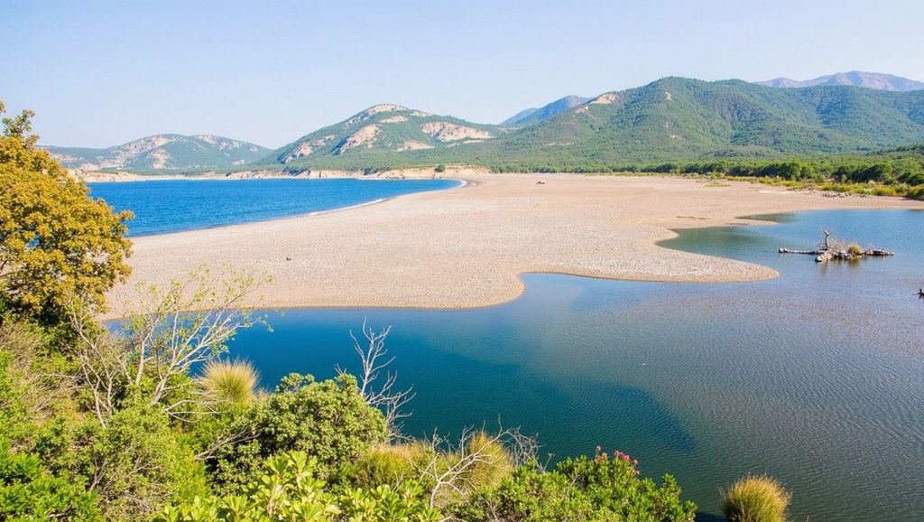 Panorámica de Plage Caruchettu con cielo despejado, Calvi