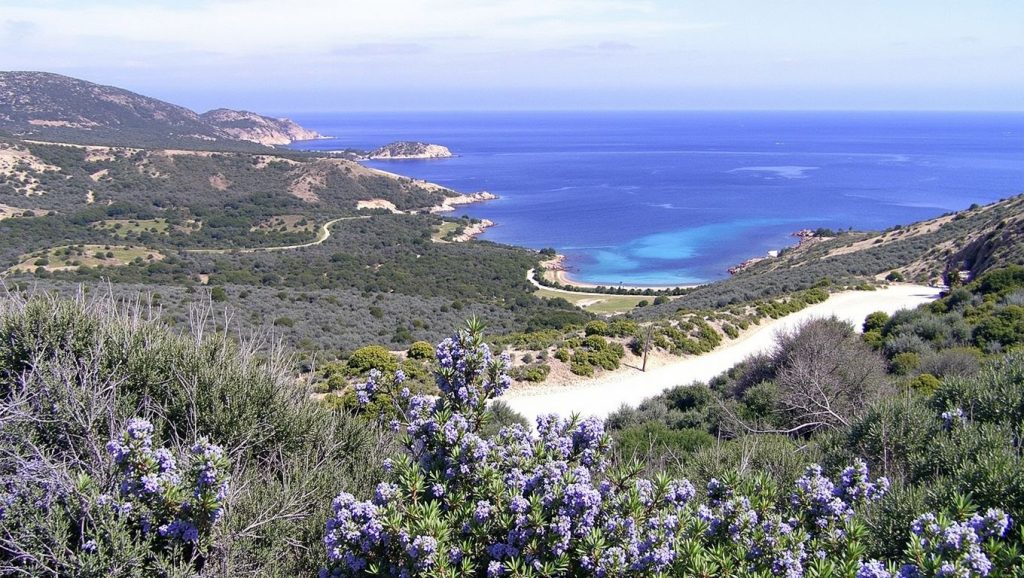 Playa Plage de Cala Genovese desde la arena, Cap Corse, Córcega
