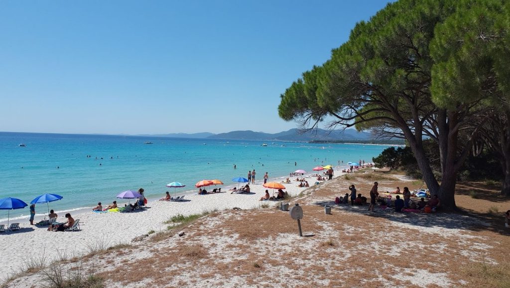 Vista de Plage de Fica / a Piaghja di l'Acquisecchi desde la orilla, Ajaccio