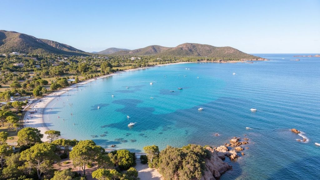 Primer plano de la orilla de Plage de Ficaghjola, Cap Corse