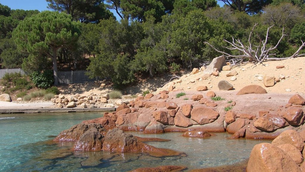Panorámica completa de Plage de la Roya, playa de Bastia