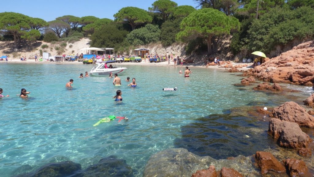 Panorámica de Plage de la Terre Sacrée con cielo despejado, Ajaccio