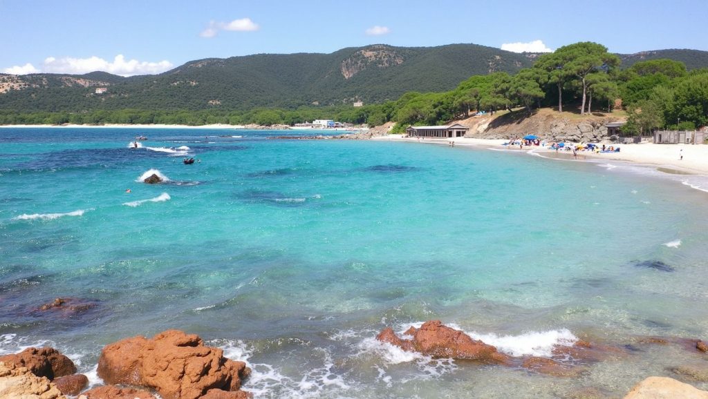 Detalle del agua en Plage de la Tour, Porto-Vecchio, Córcega