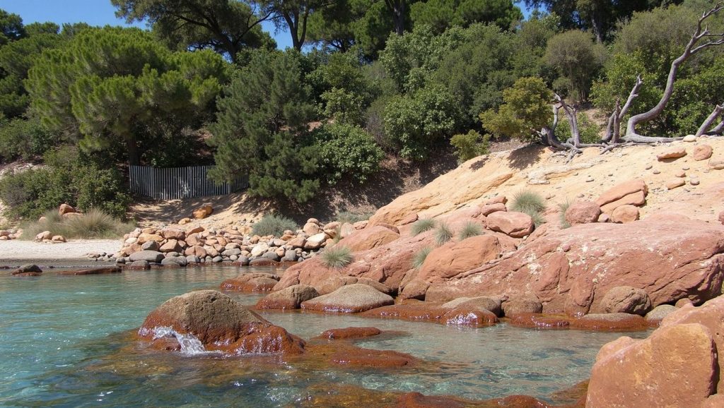 Acceso a Plage de Lavu Santu desde el aparcamiento, Porto-Vecchio
