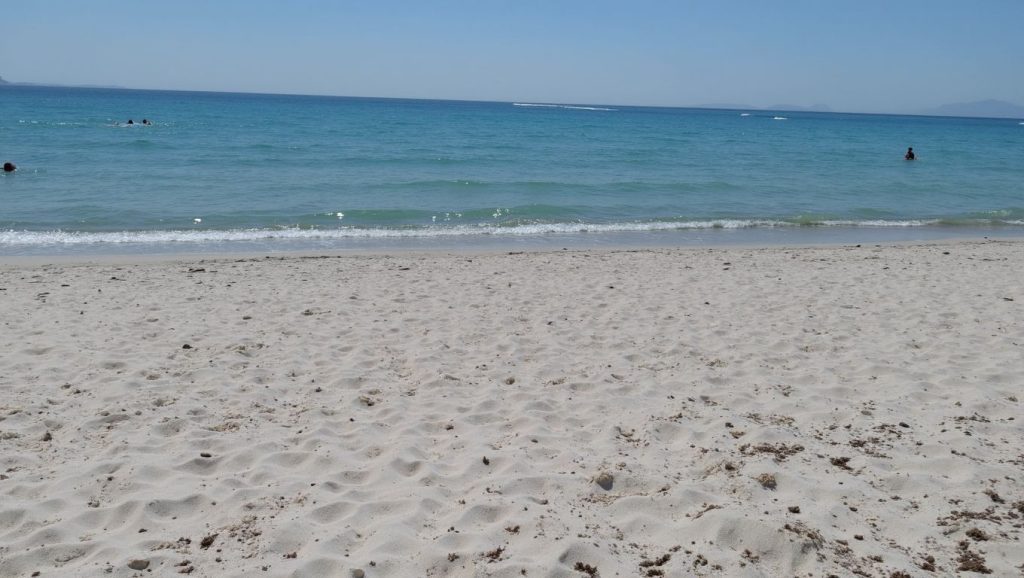 Textura de arena en Plage de Mare e Sole / a Piaghja di Chjavari, Ajaccio, Córcega