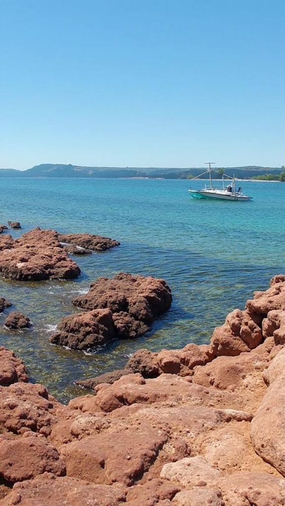 Vista del litoral en Plage de Padulone, Cap Corse