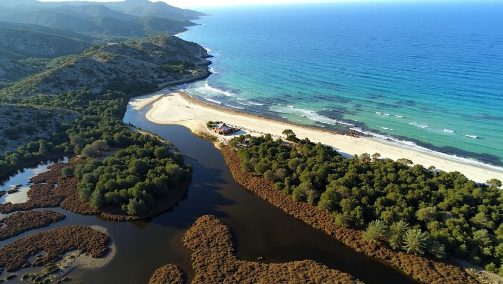 Vista de Plage de Roccapina desde la orilla, Propriano