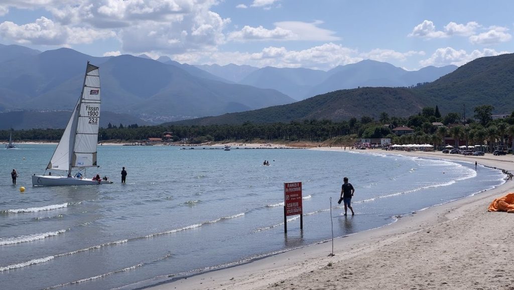 Arena y mar en Plage de Scalo, Bastia, Córcega