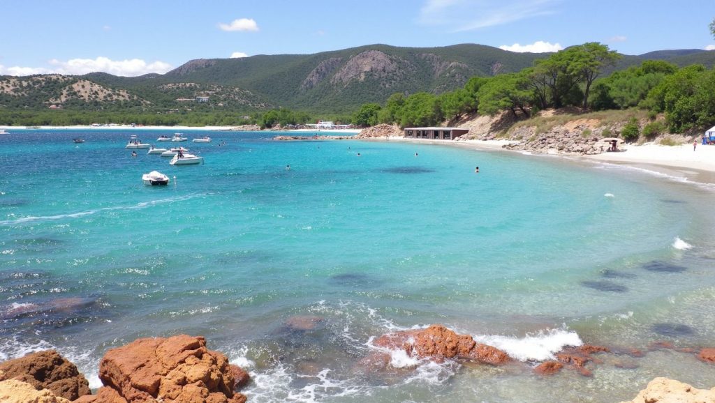 Línea de costa en Plage de Stagnone, Ajaccio
