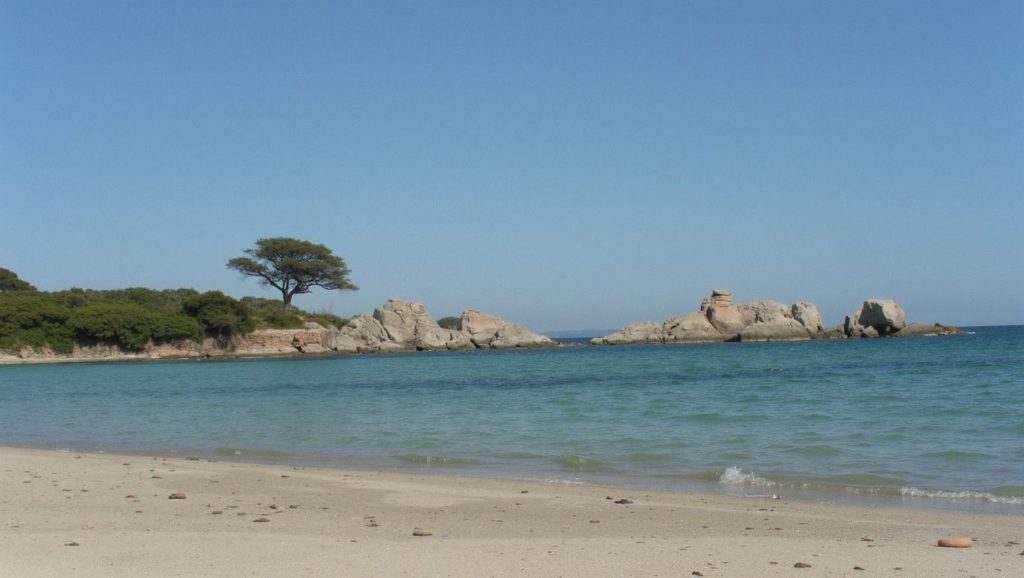 Panorámica completa de Plage de Tallone, playa de Cap Corse