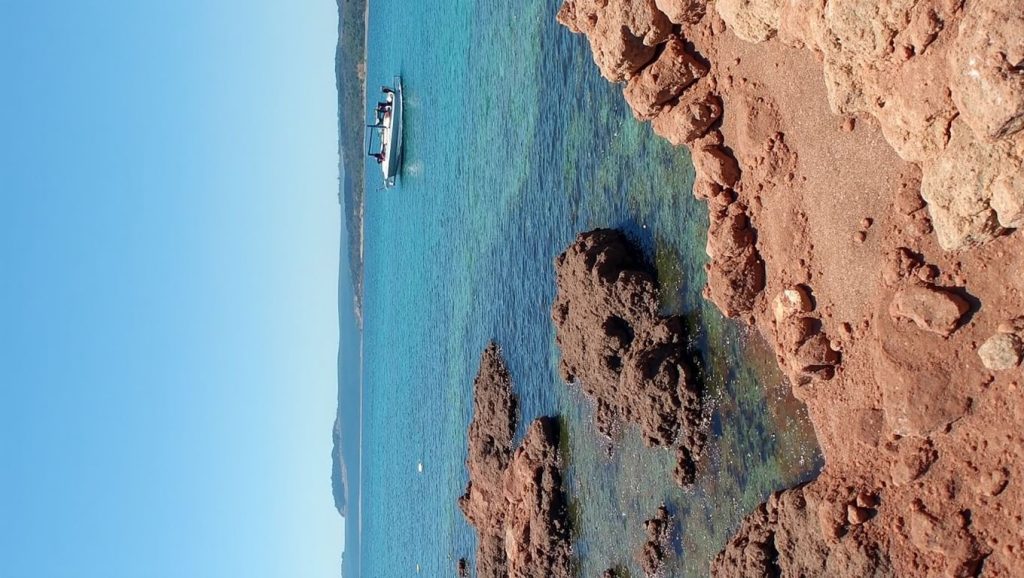 Panorámica completa de plage des Catarelli, playa de Bastia