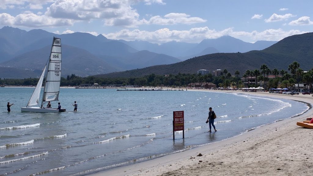 Arena y mar en Plage du Ricanto, Ajaccio, Córcega