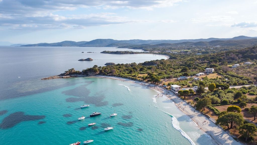Textura de arena en Plage du Roncu, Calvi, Córcega
