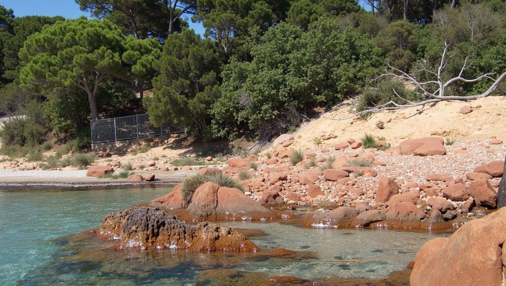 Panorámica de Plage Le Rocher con cielo despejado, Calvi