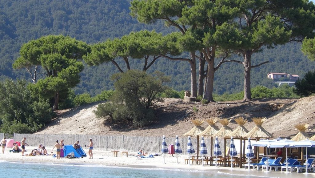 Primer plano de la orilla de Plage Napoléon, Calvi