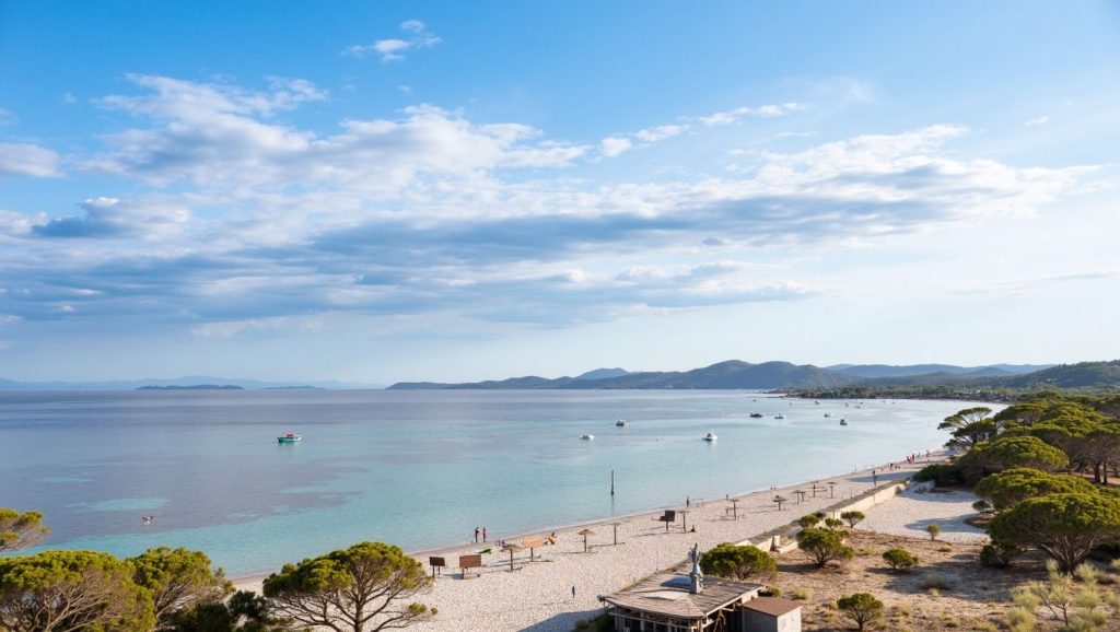 Agua y arena en Plage naturiste de Riva Bella, Cap Corse