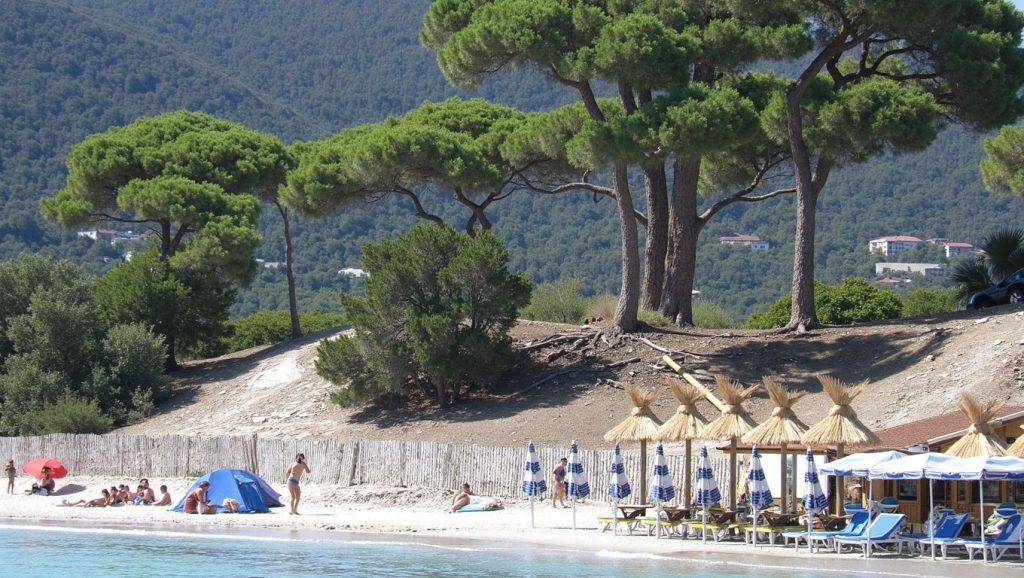 Agua y arena en Plage Saint Antoine (Pertusato), Bonifacio