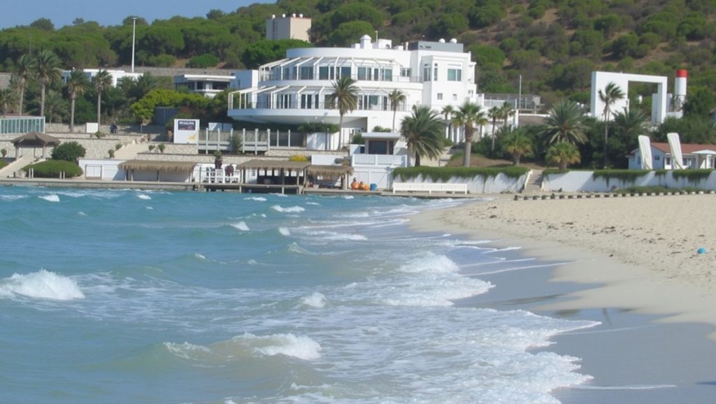 Orilla tranquila de plaj Vika, playa de ?