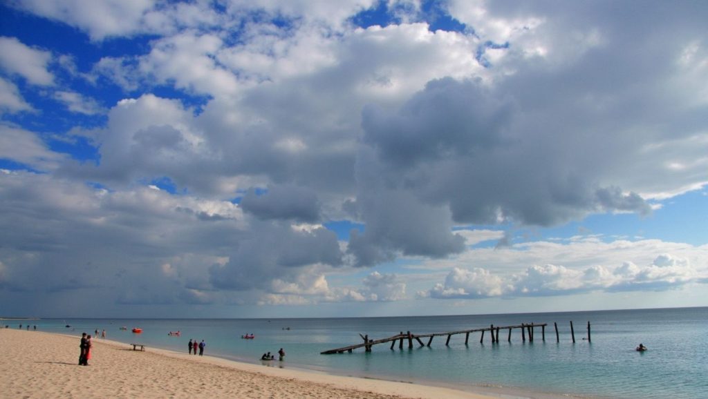 Playa Galafre desde la arena, Pinar del Río, Cuba