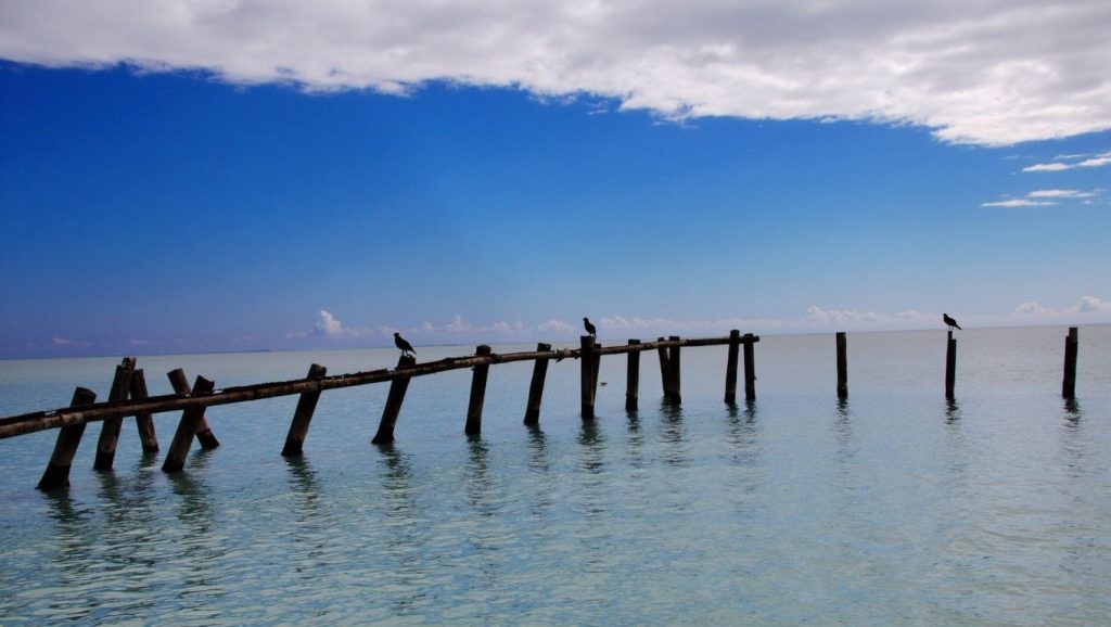Detalle del agua en Playa de Siboney, Santiago de Cuba, Cuba