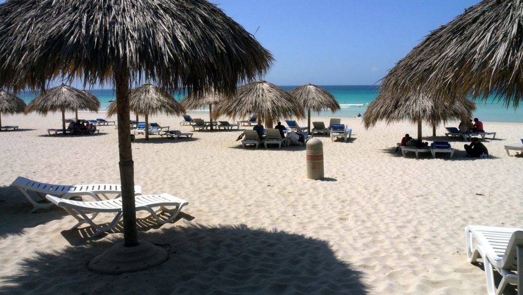 Vista del litoral en Playa Inglés, Trinidad