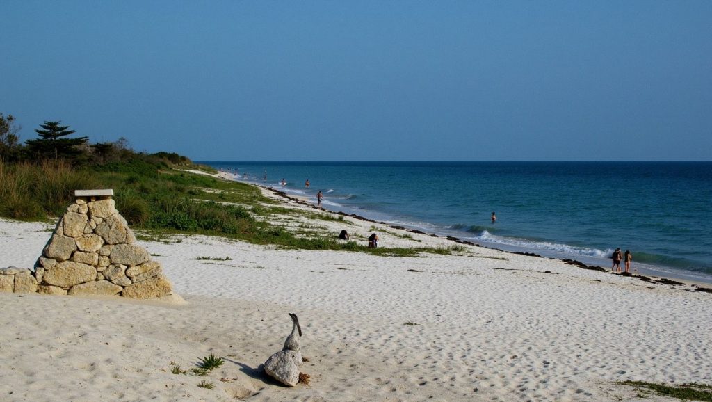 Vista general de Playa Máquina, Bahía de Cochinos