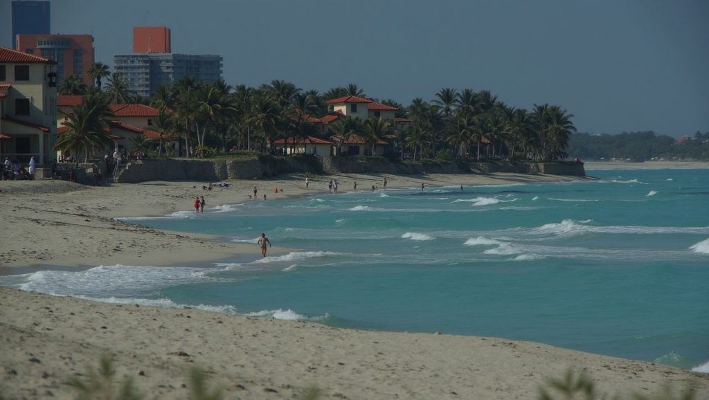 Playa María Aguilar desde la arena, Trinidad, Cuba
