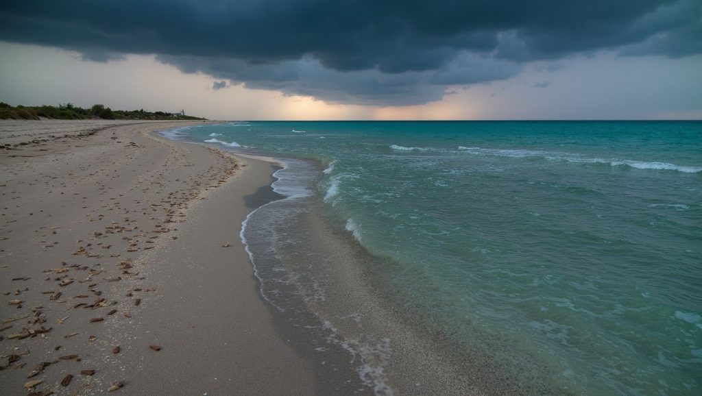Panorámica de Playa Tarafa con cielo despejado, Santa Lucía