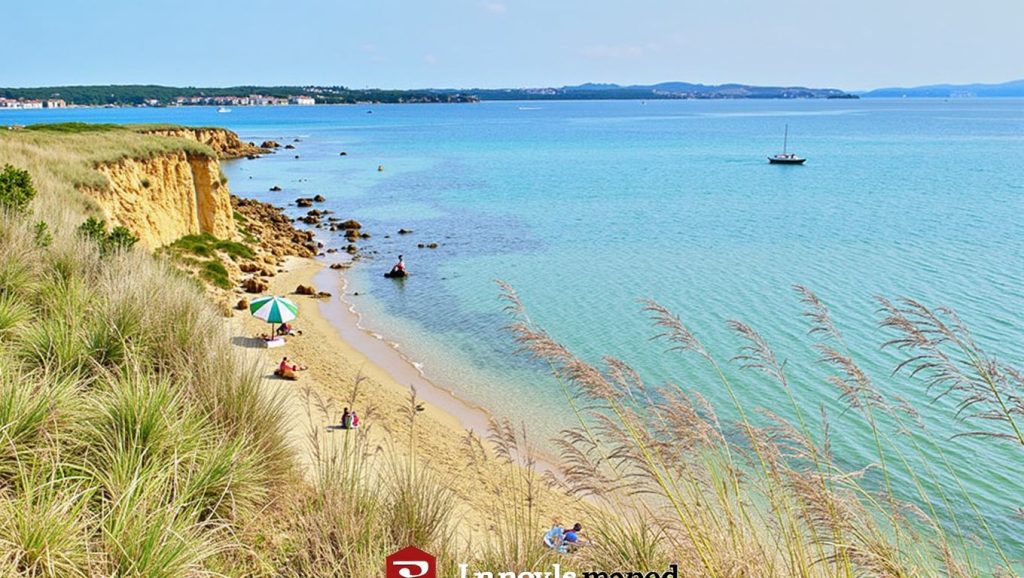 Acceso a Plaža Bilotinjak desde el aparcamiento, Croacia