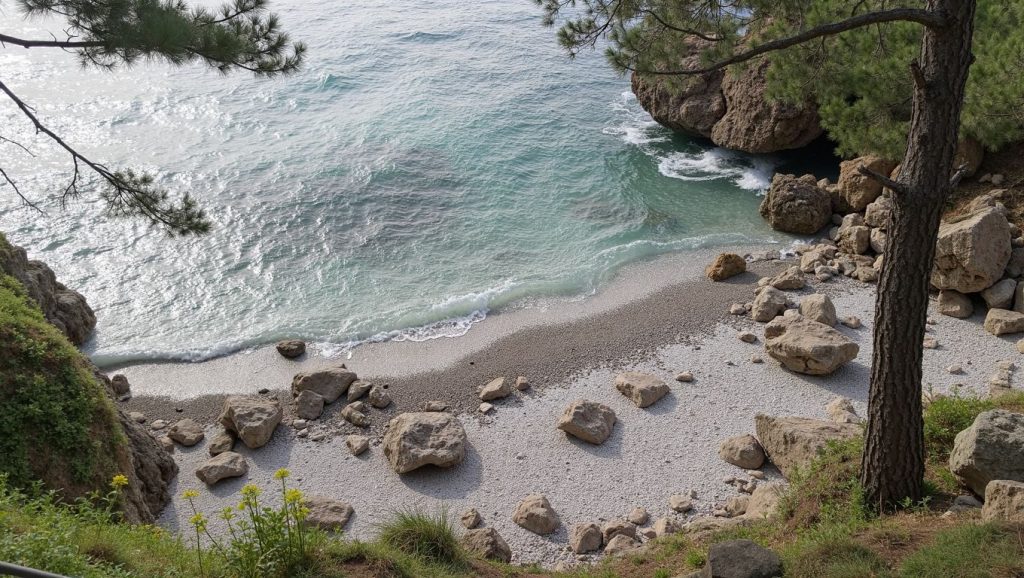 Playa Plaža Čanj desde la arena, Bar, Montenegro